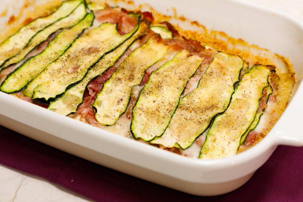 Sformato di zucchine con mozzarella e prosciutto