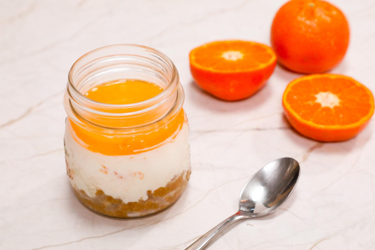 Cheesecake al bicchiere ai mandarini