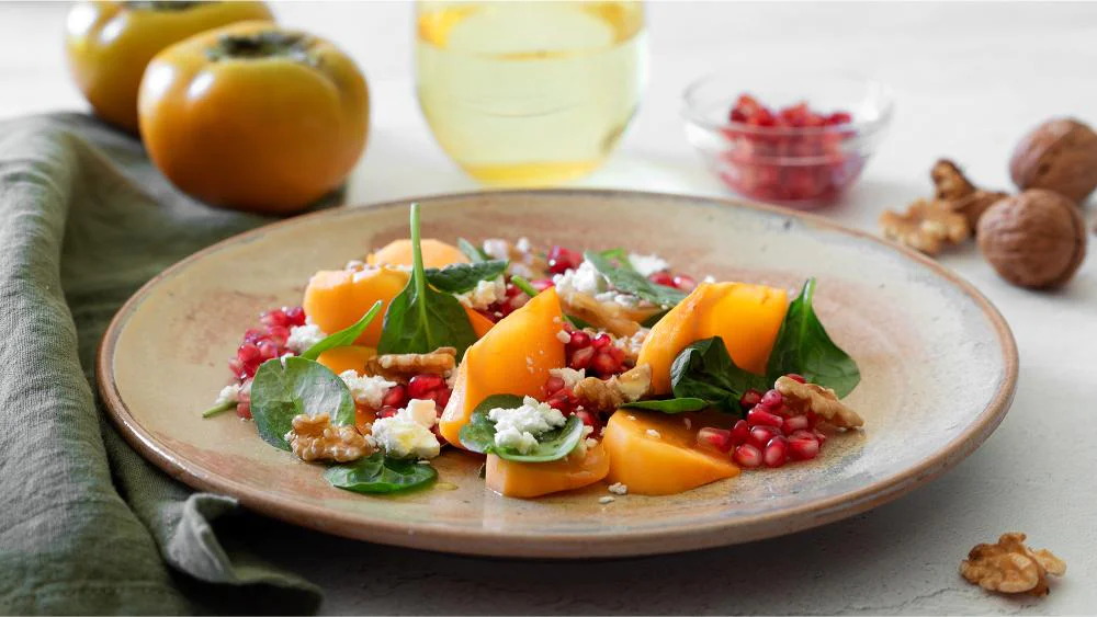 insalata-autunnale-cachi-feta-melagrana