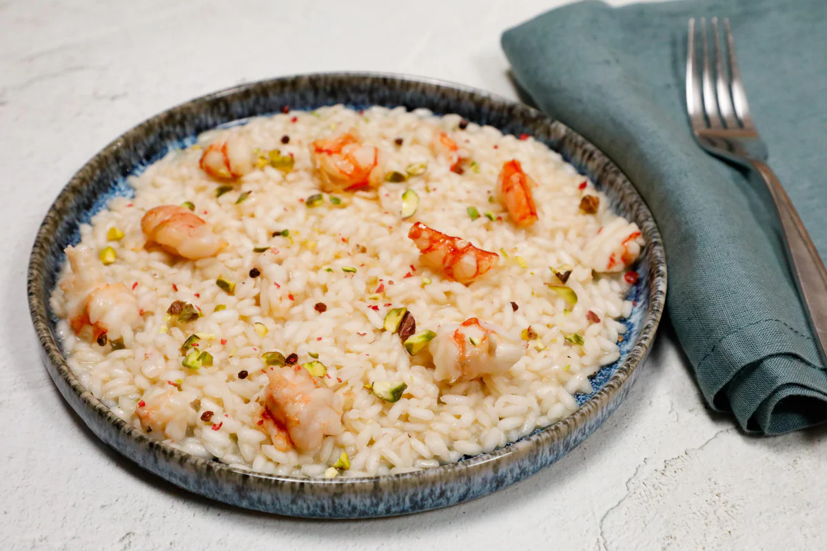 risotto-con-gamberi-arancia-pistacchi