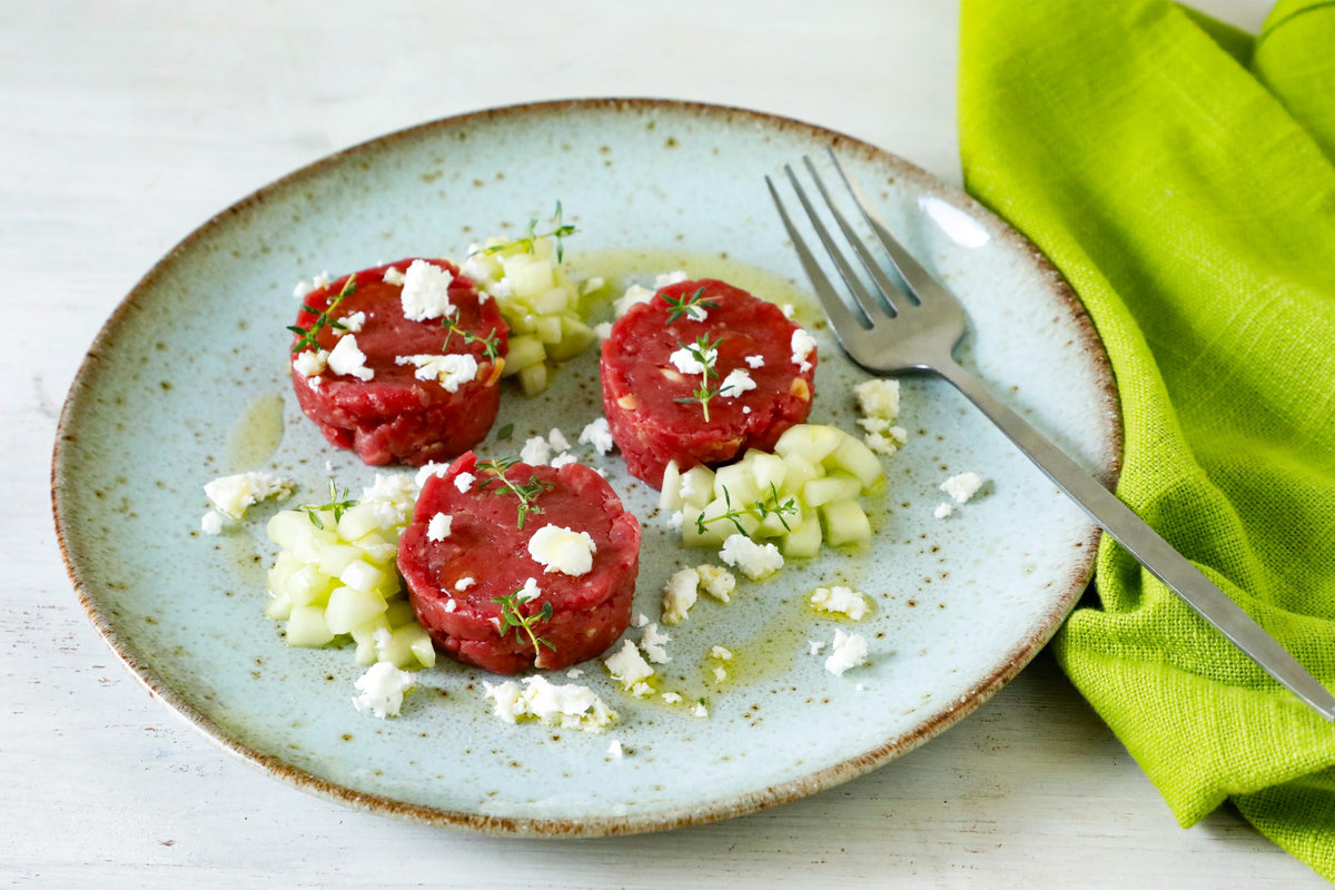 Tartare Scottona Piemontese con Limone e Capperi e Pinoli