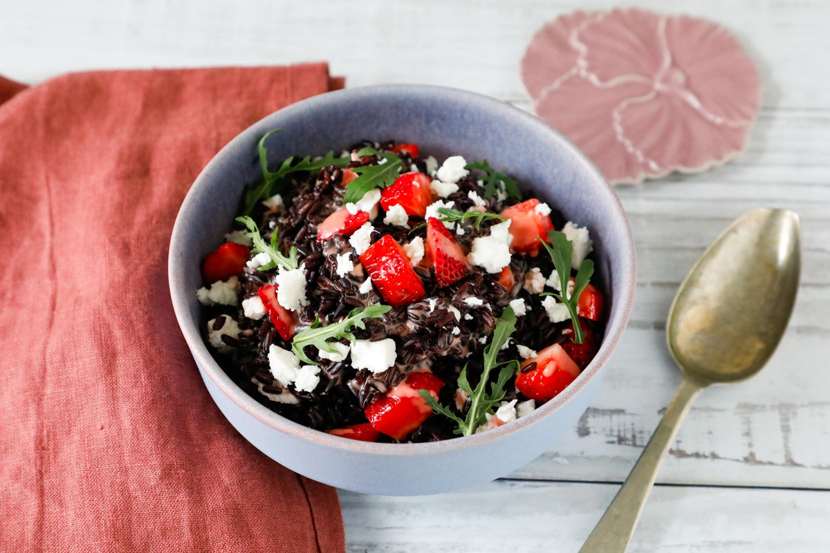 Insalata di Riso Venere con Fragole