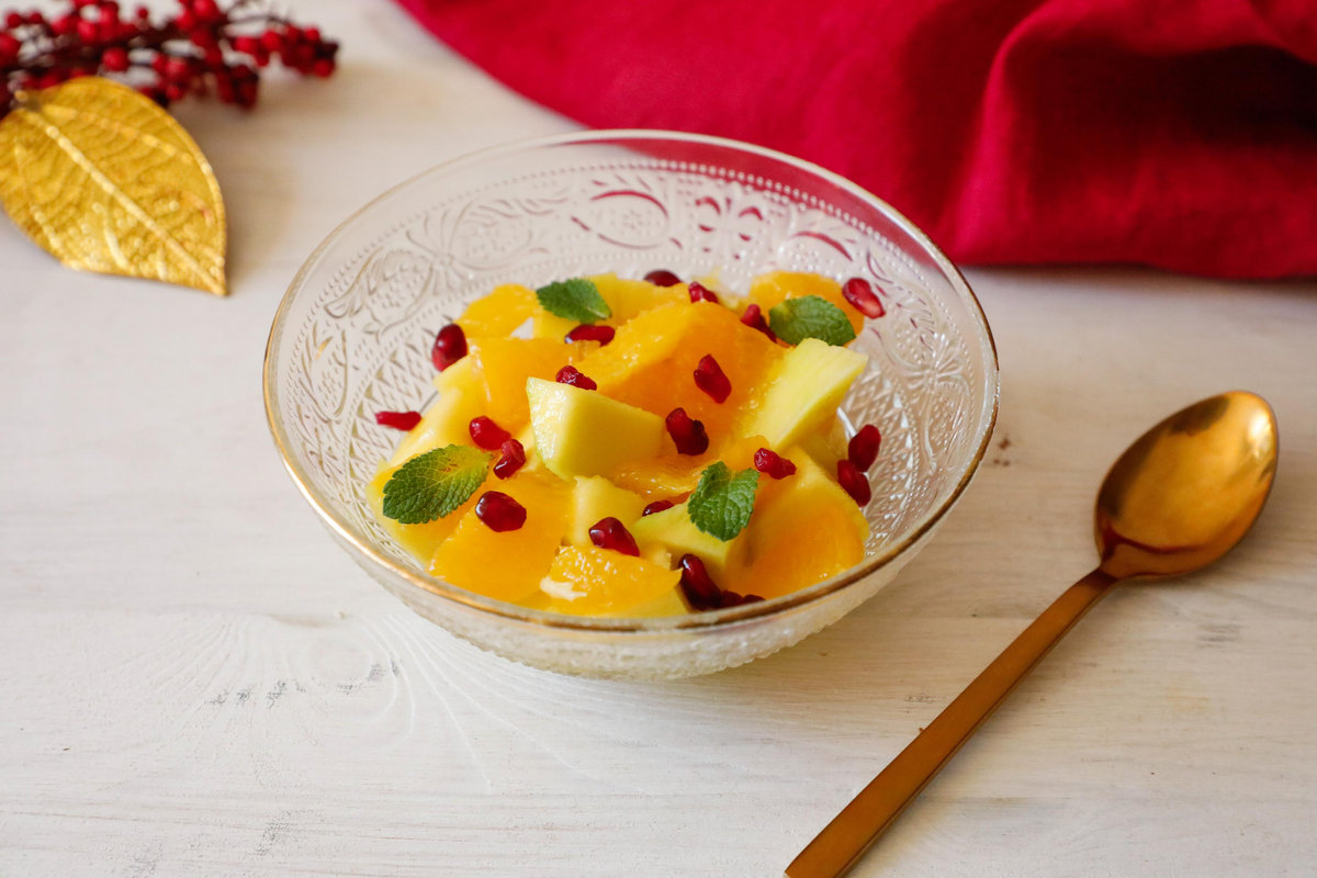 Insalata con Frutta Esotica, Menta e Lime