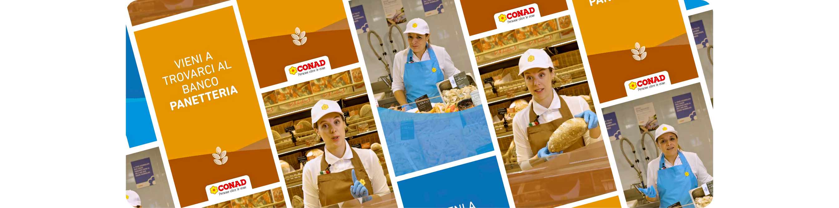 Addetti Conad ai banchi panetteria e pescheria