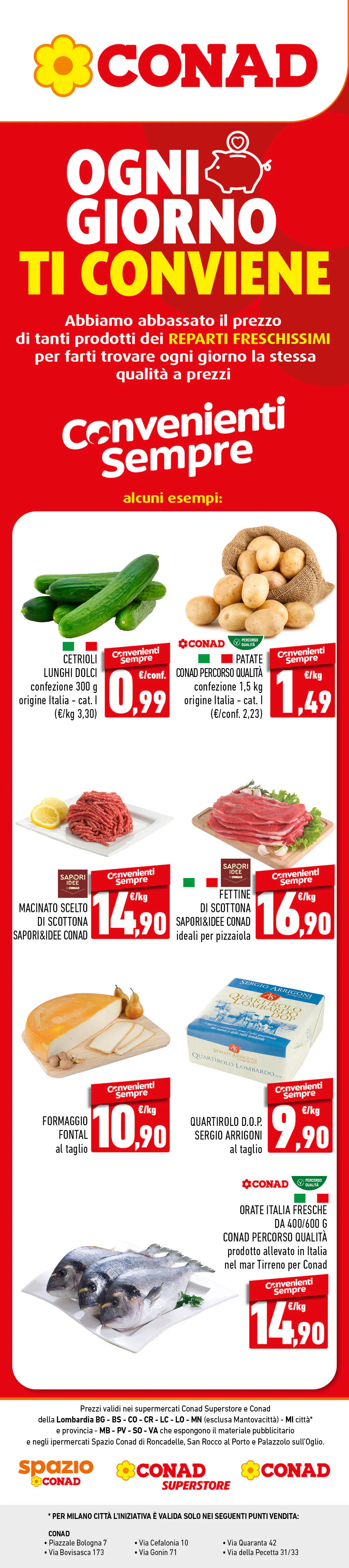 Conad reparti lombardia 7- 21 aprile