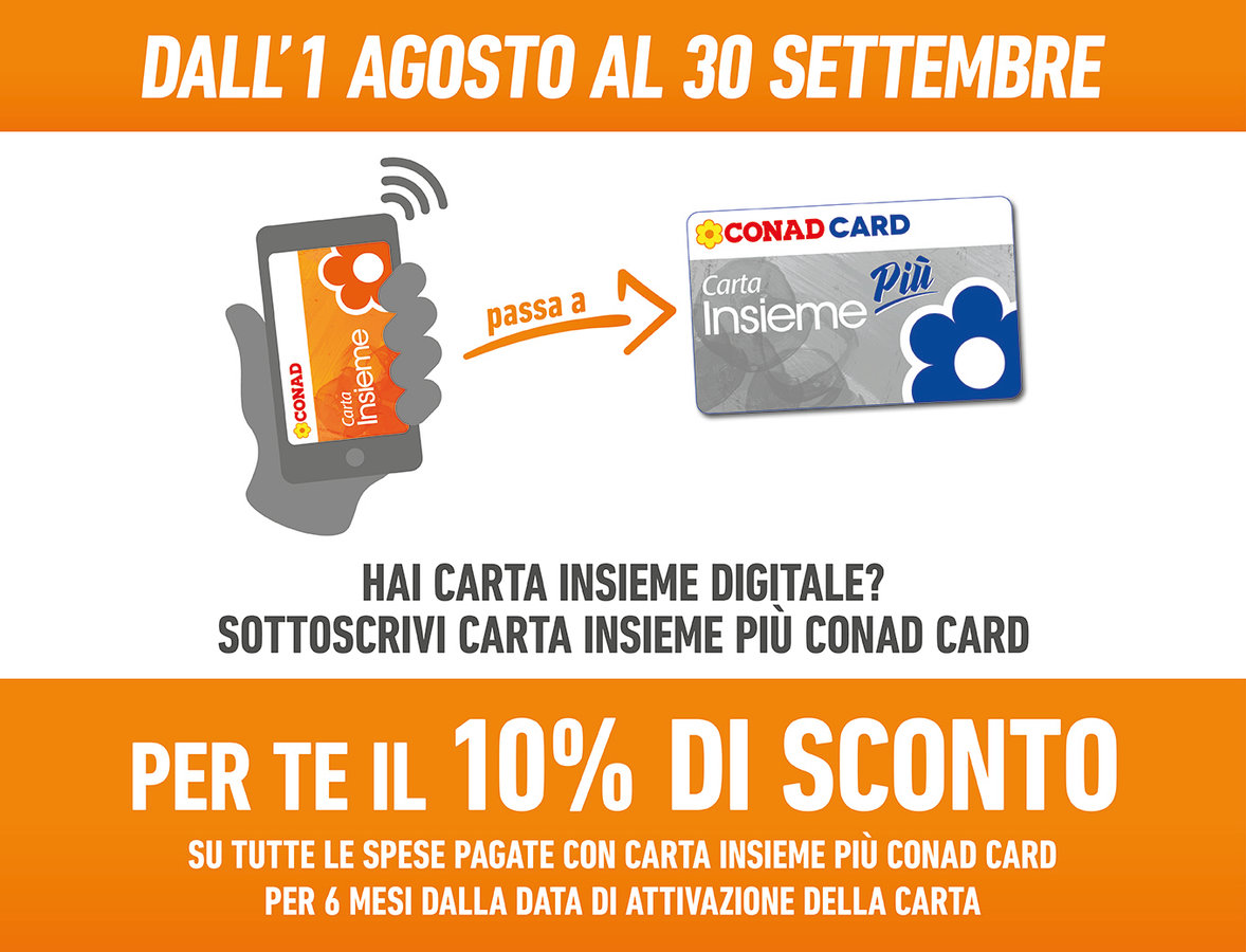 Passa da Carta Insieme Digitale a Carta Insieme Più Conad ...