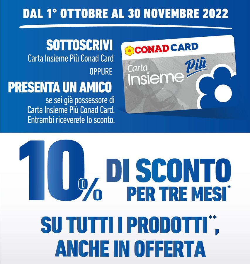 Sottoscrivi Carta Insieme Più Conad Card | Conad