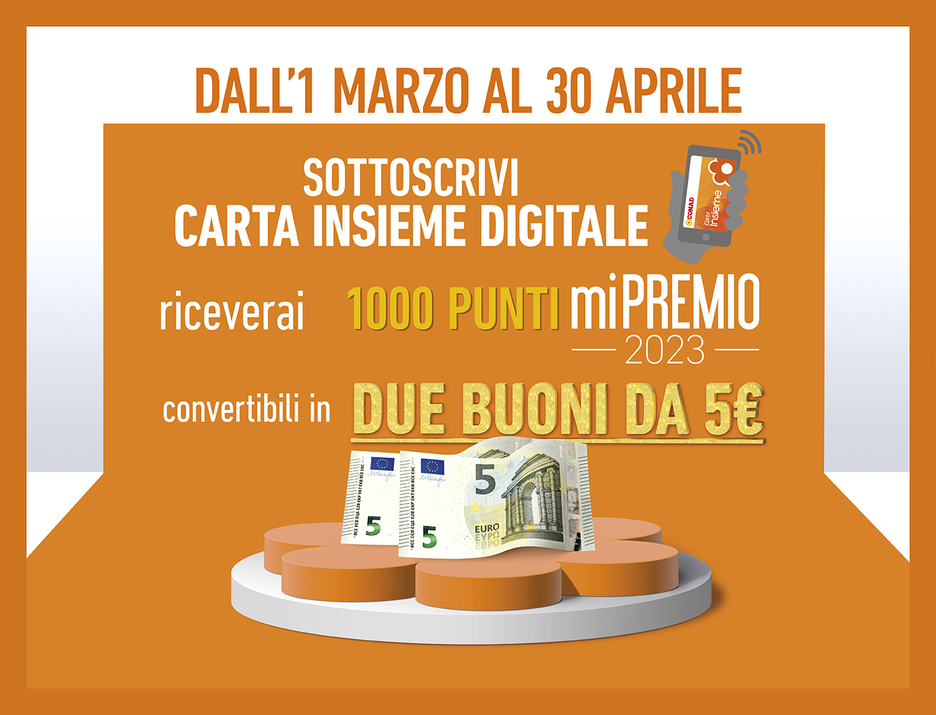 Sottoscrivi Carta Insieme Digitale ricevi 1000 punti miPREMIO