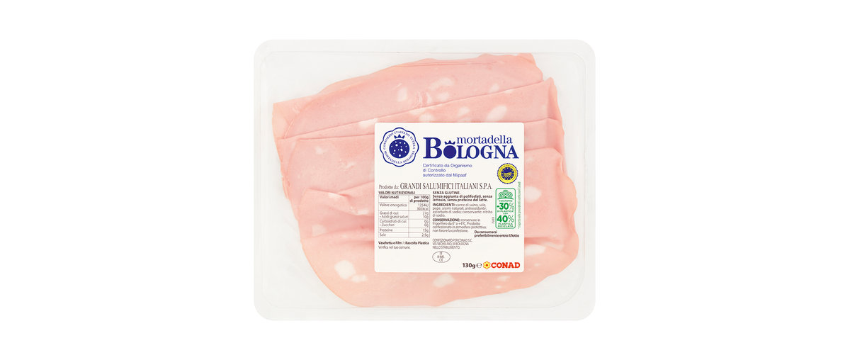 Richiamo prodotto Mortadella Bologna IGP 130g Conad Conad