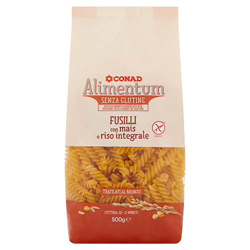 Alimentum Senza Glutine Fusilli con mais e riso integrale 500 g