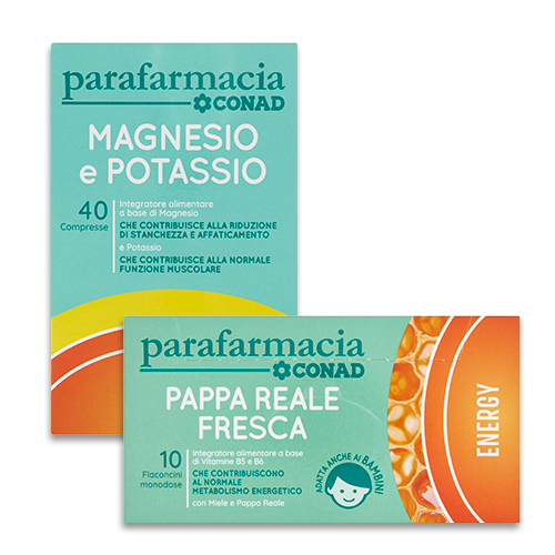 Magnesio e Potassio 40 Compresse - Pappa Reale Fresca 10 Flaconcini