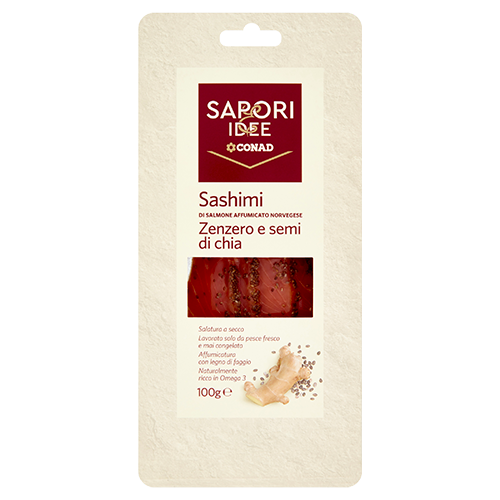 Sashimi di Salmone Affumicato Norvegese zenzero e semi di chia Sapori & Idee Conad