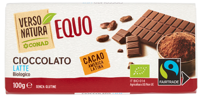 Cioccolato Latte Biologico 100 g