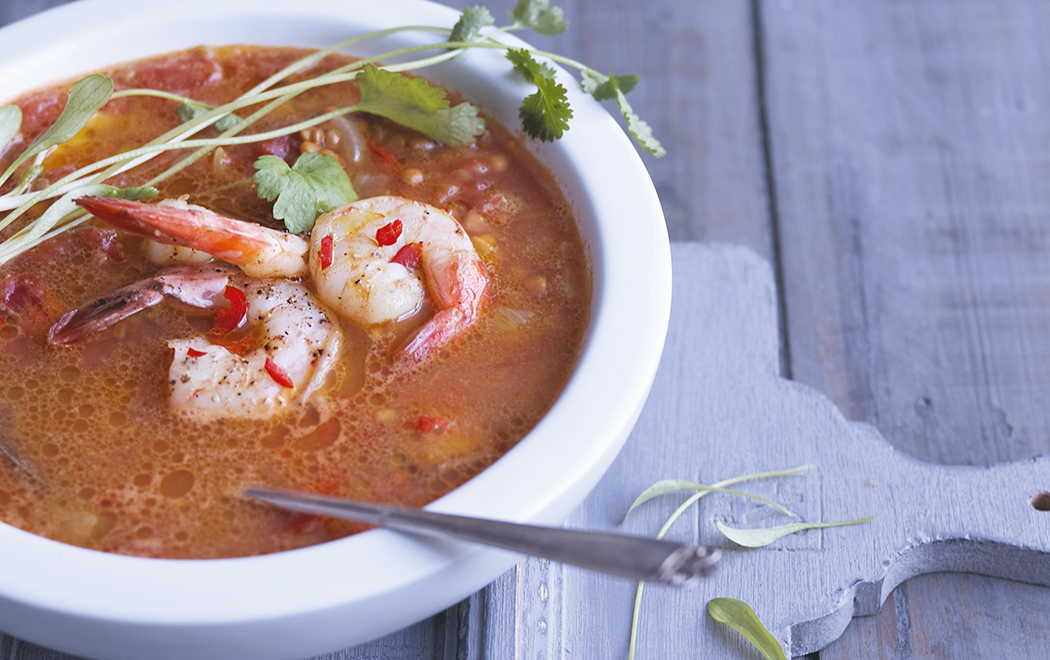 zuppa-di-lenticchie-piccante-con-gamberi-e-coriandolo-image