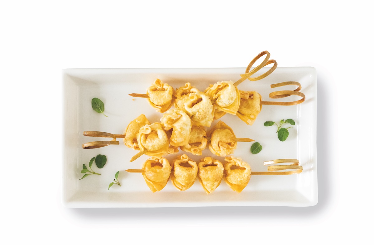 Spiedino di tortellini fritti