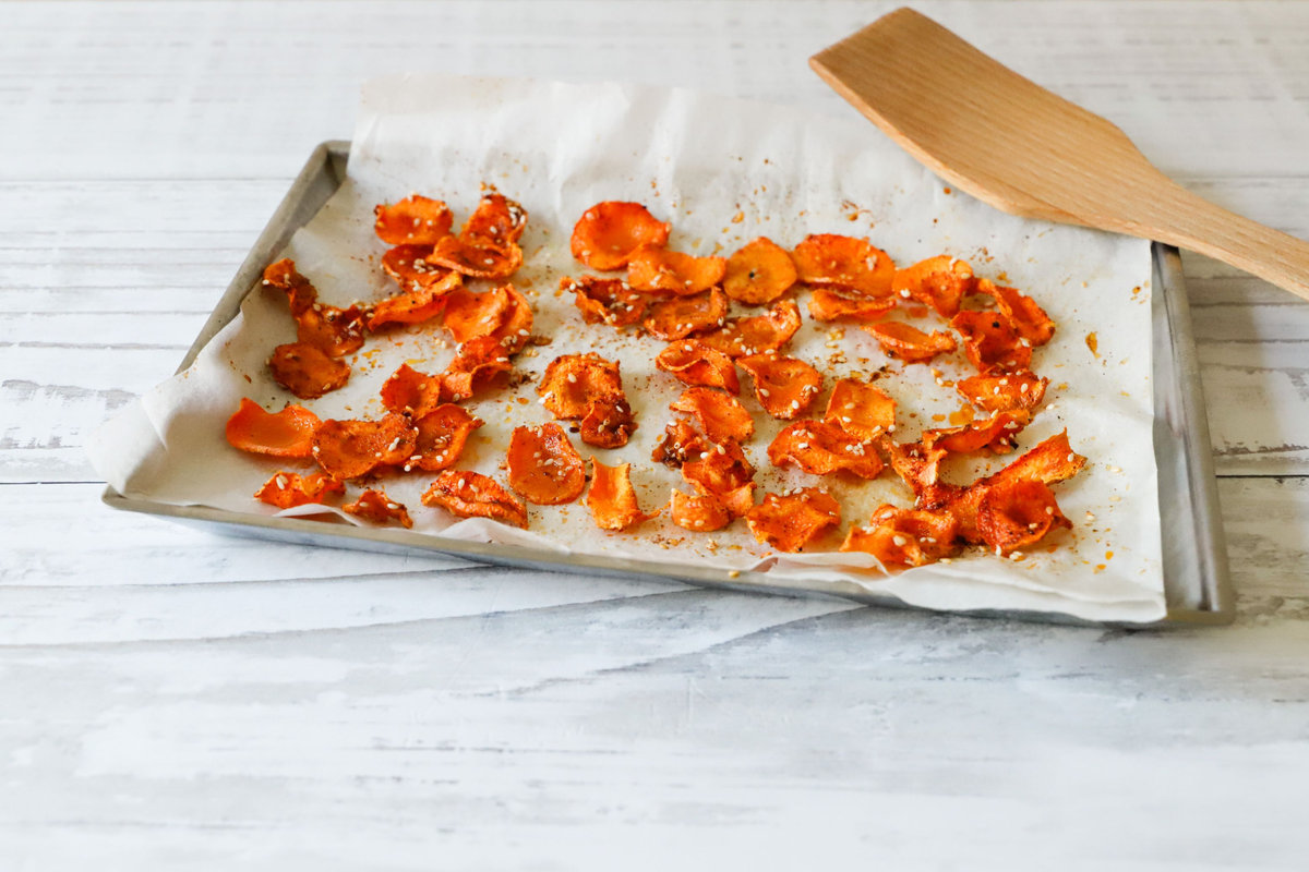 Chips di carote alla paprika