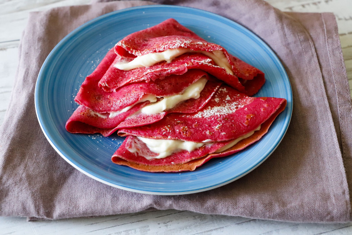 Crêpes dolci di barbabietola