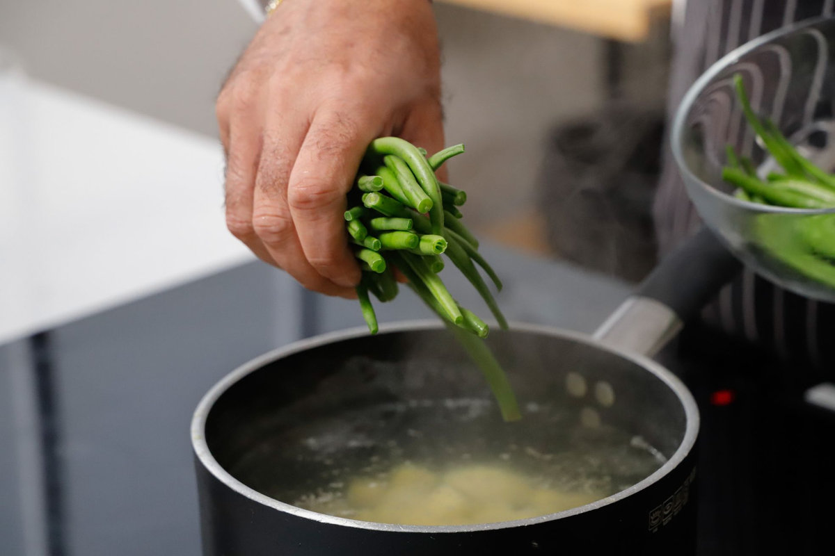 sbollentare patate e fagiolini