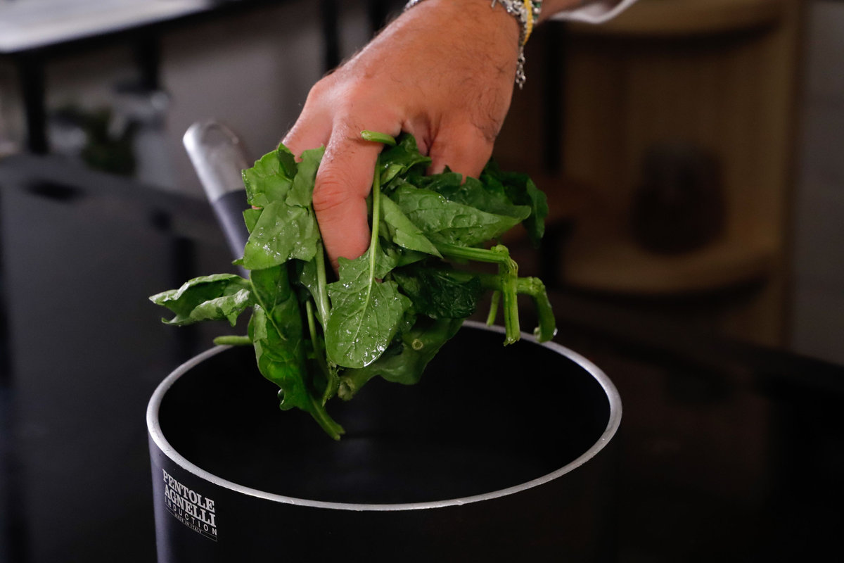 sbollentare gli spinaci