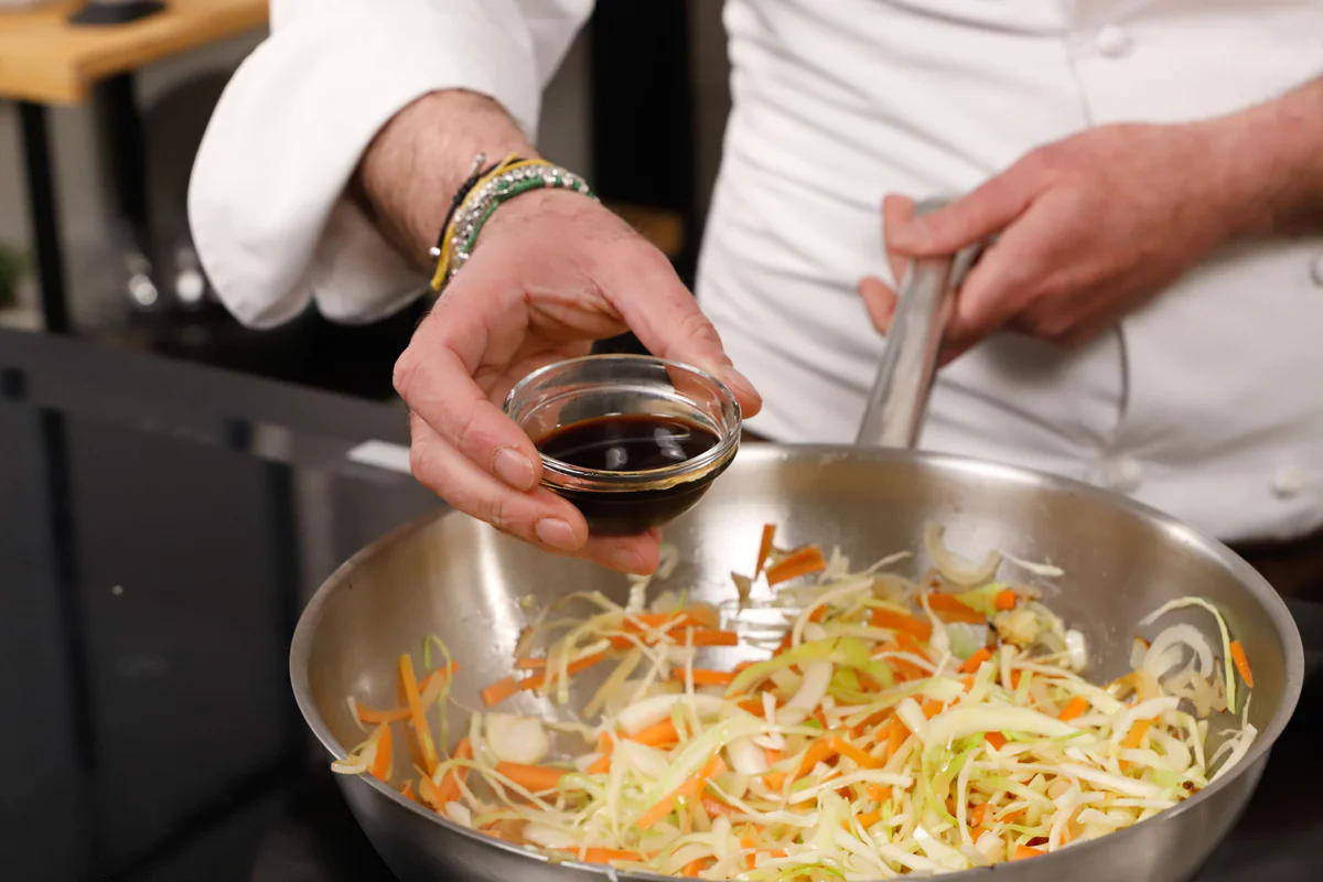 sfumare con salsa di soia