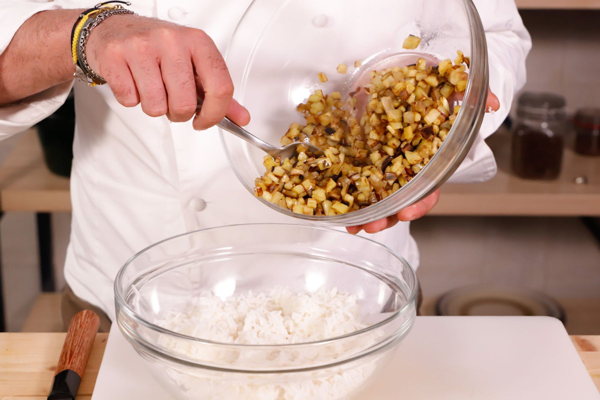 aggiungere le melanzane