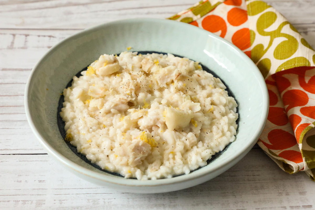 Risotto con merluzzo