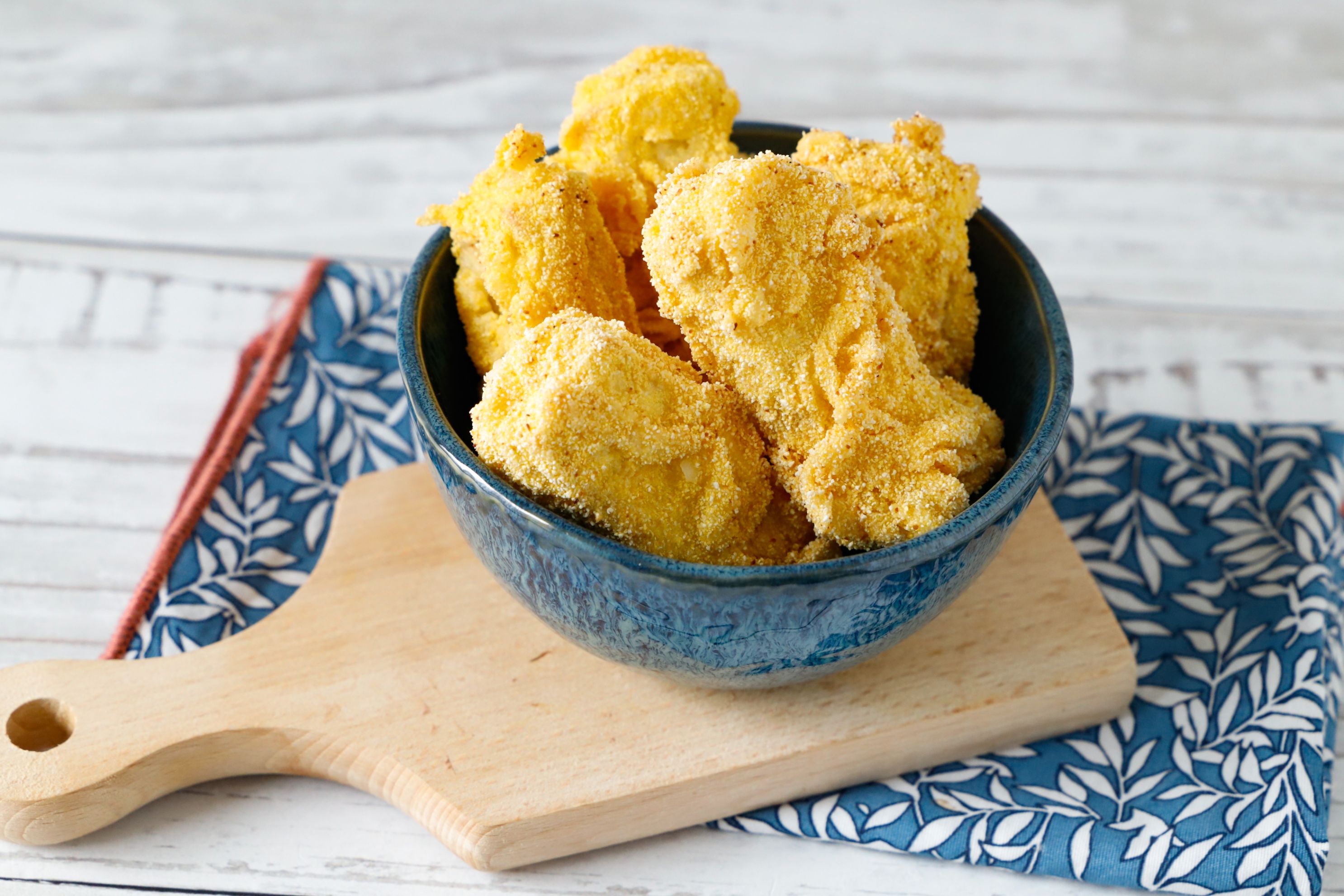 Tofu impanato con farina di mais