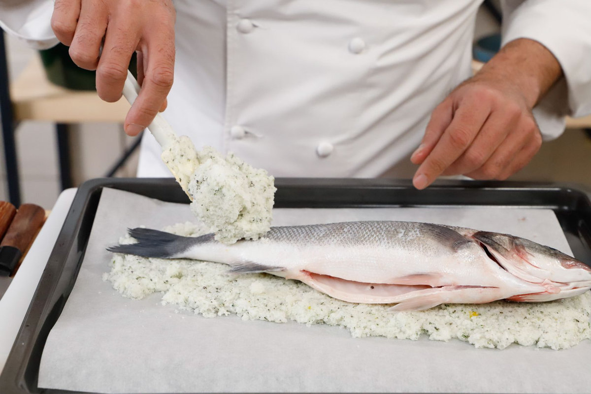 fare un primo strato di sale