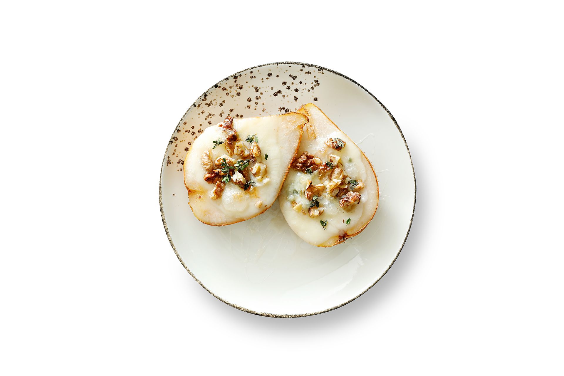 pere-al-forno-con-gorgonzola-dolce--timo--noci-e-miele-image