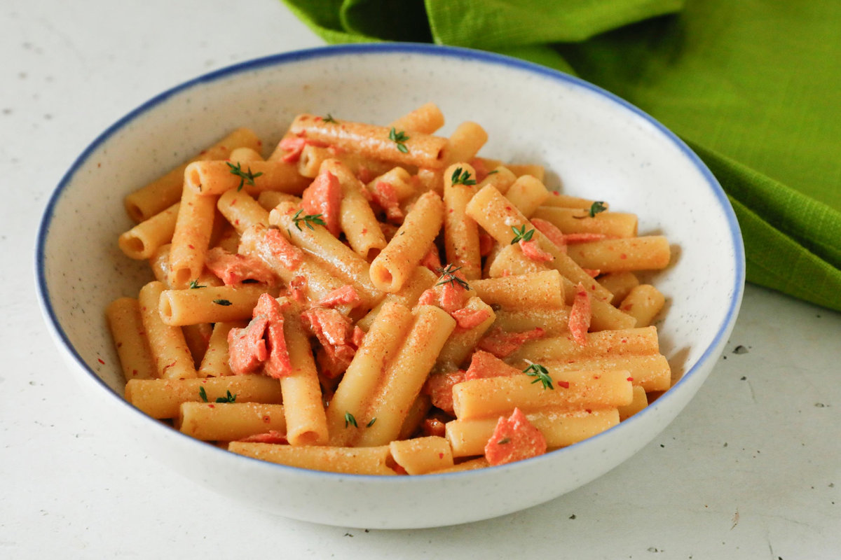 Pasta con salmone e kefir
