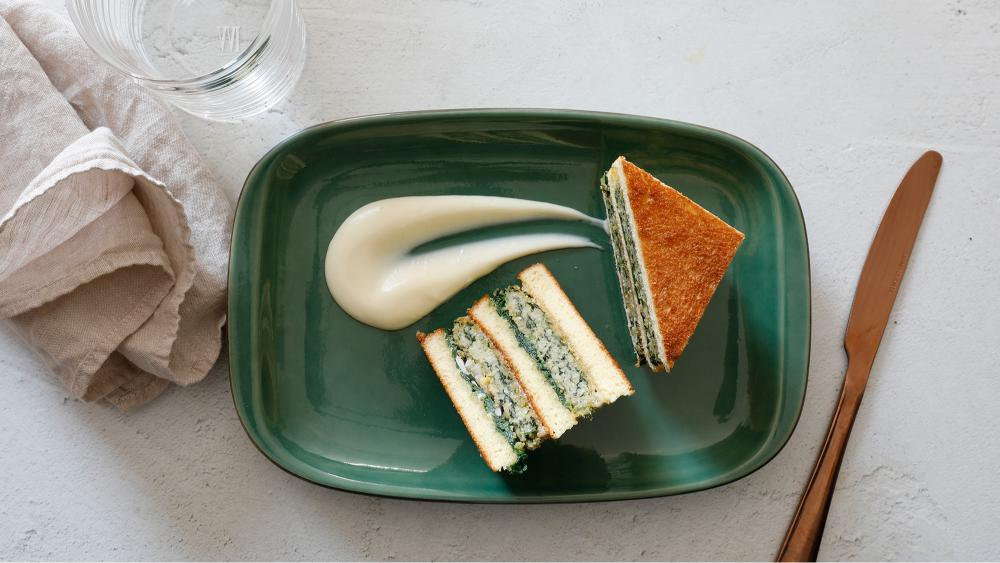 Tramezzino con burger di miglio