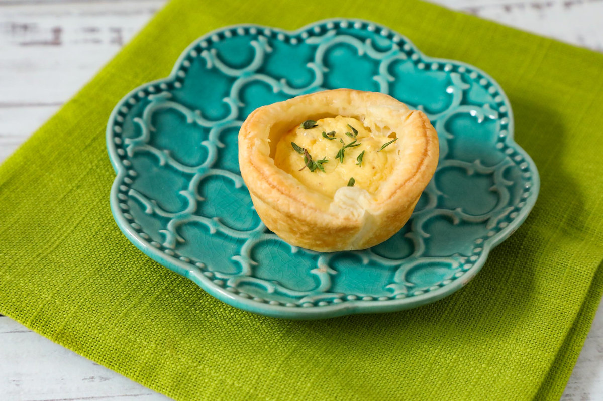 Mini torte salate con ricotta di bufala