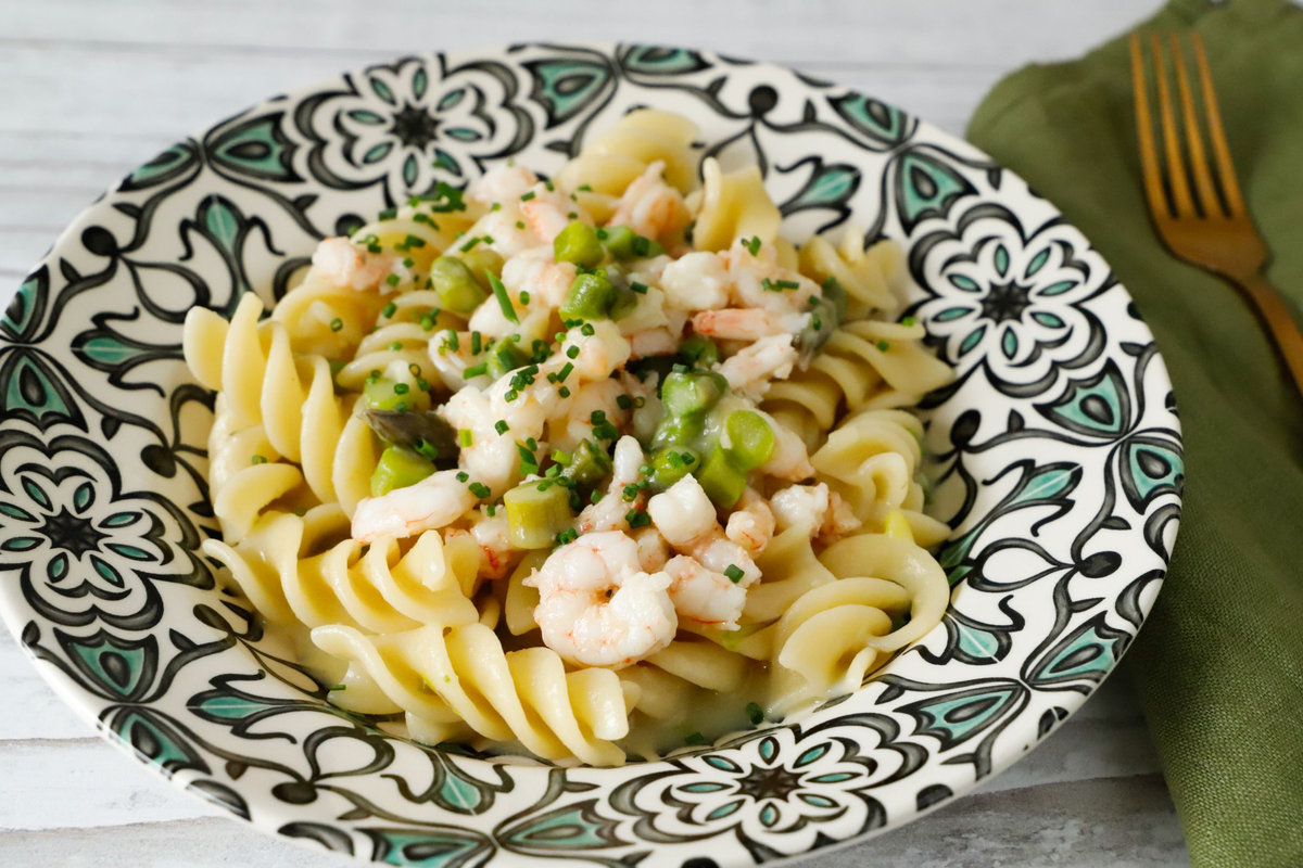 Pasta asparagi e gamberetti