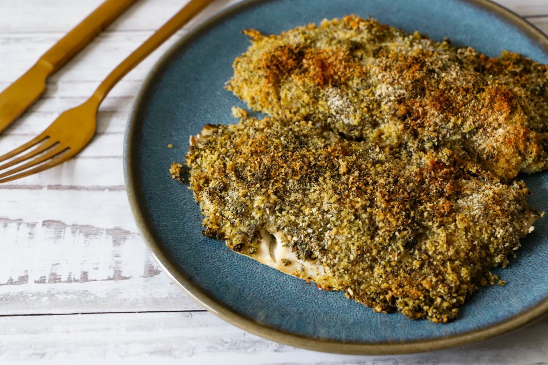 Filetti di ricciola gratinati al forno