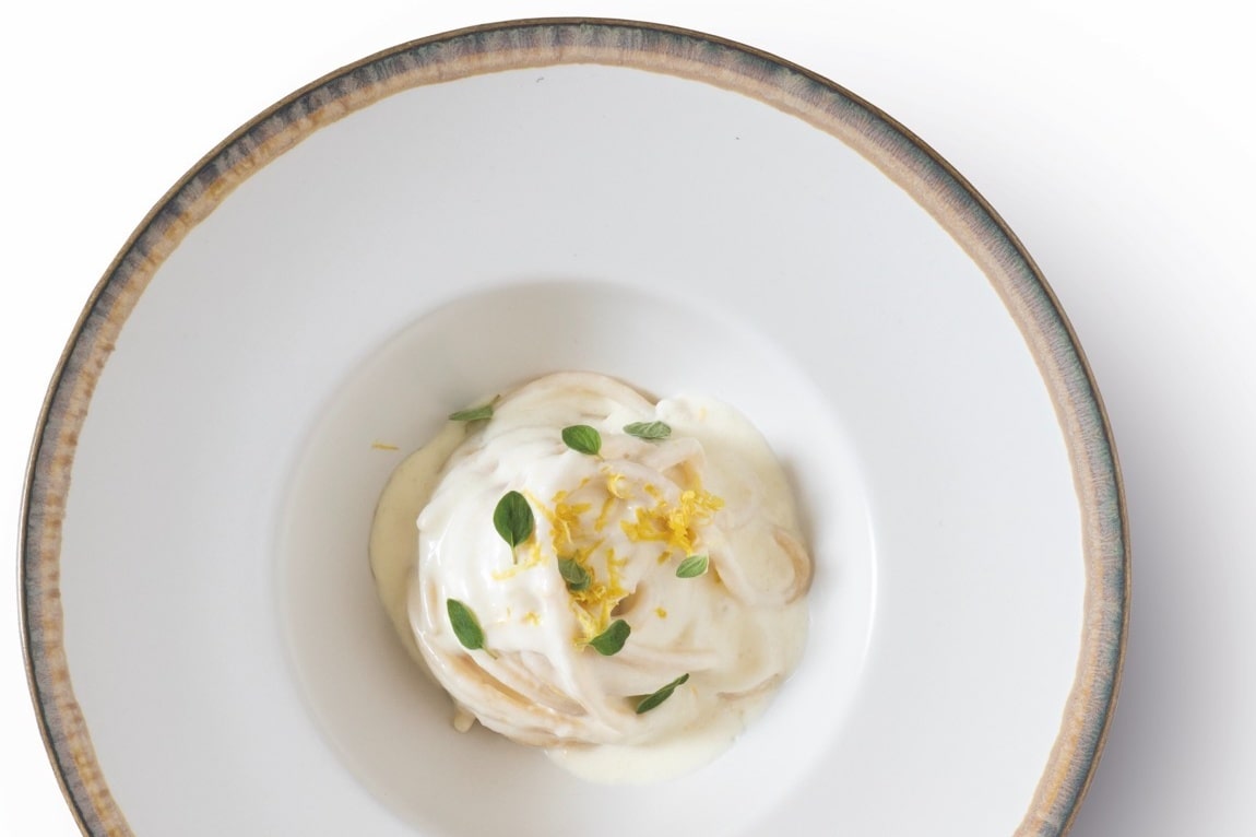 Pici con caciocavallo silano e limone