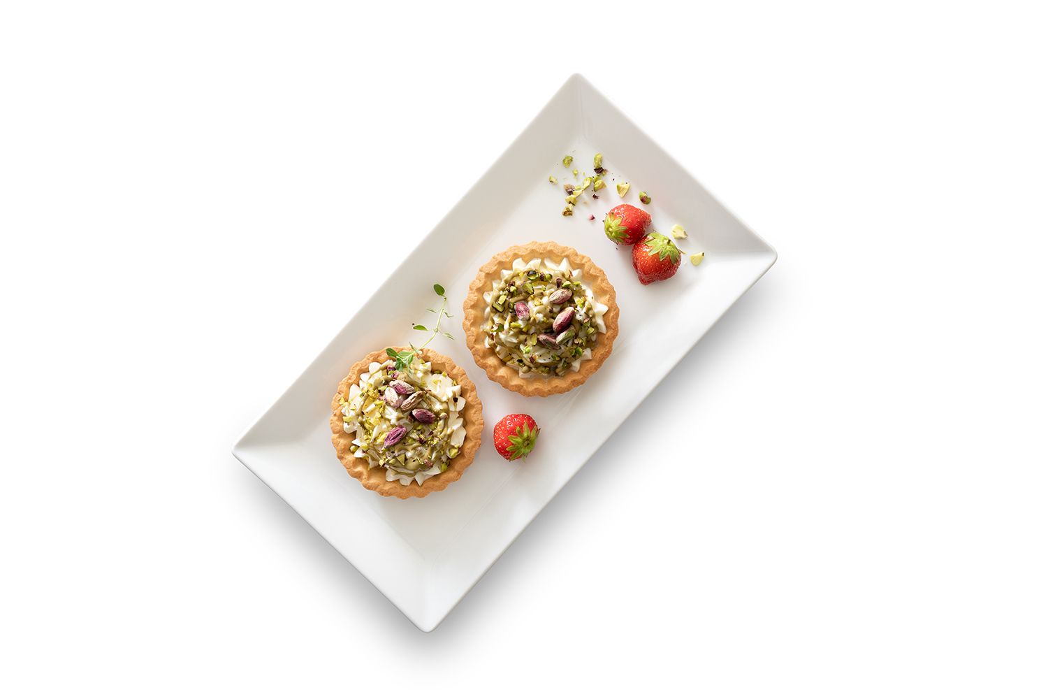 Tartelletta con ricotta e crema al pistacchio