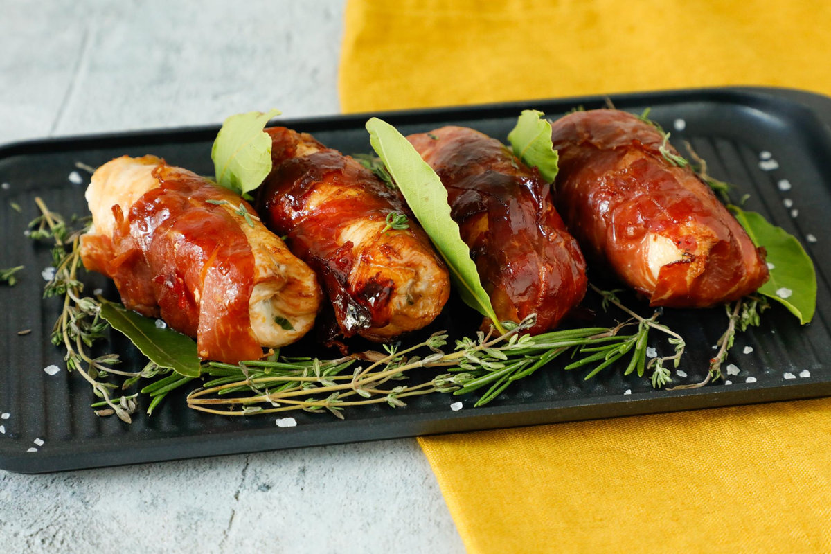 Involtini di pollo e Jamón Ibérico
