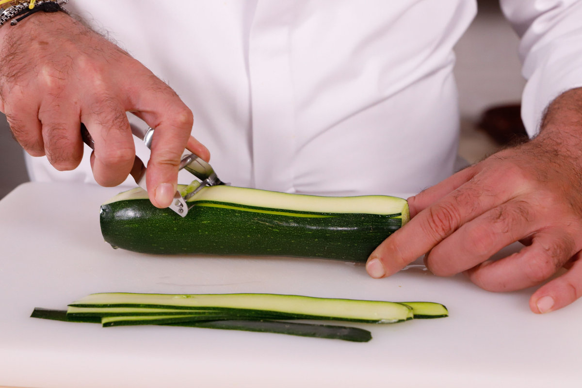 tagliare le zucchine