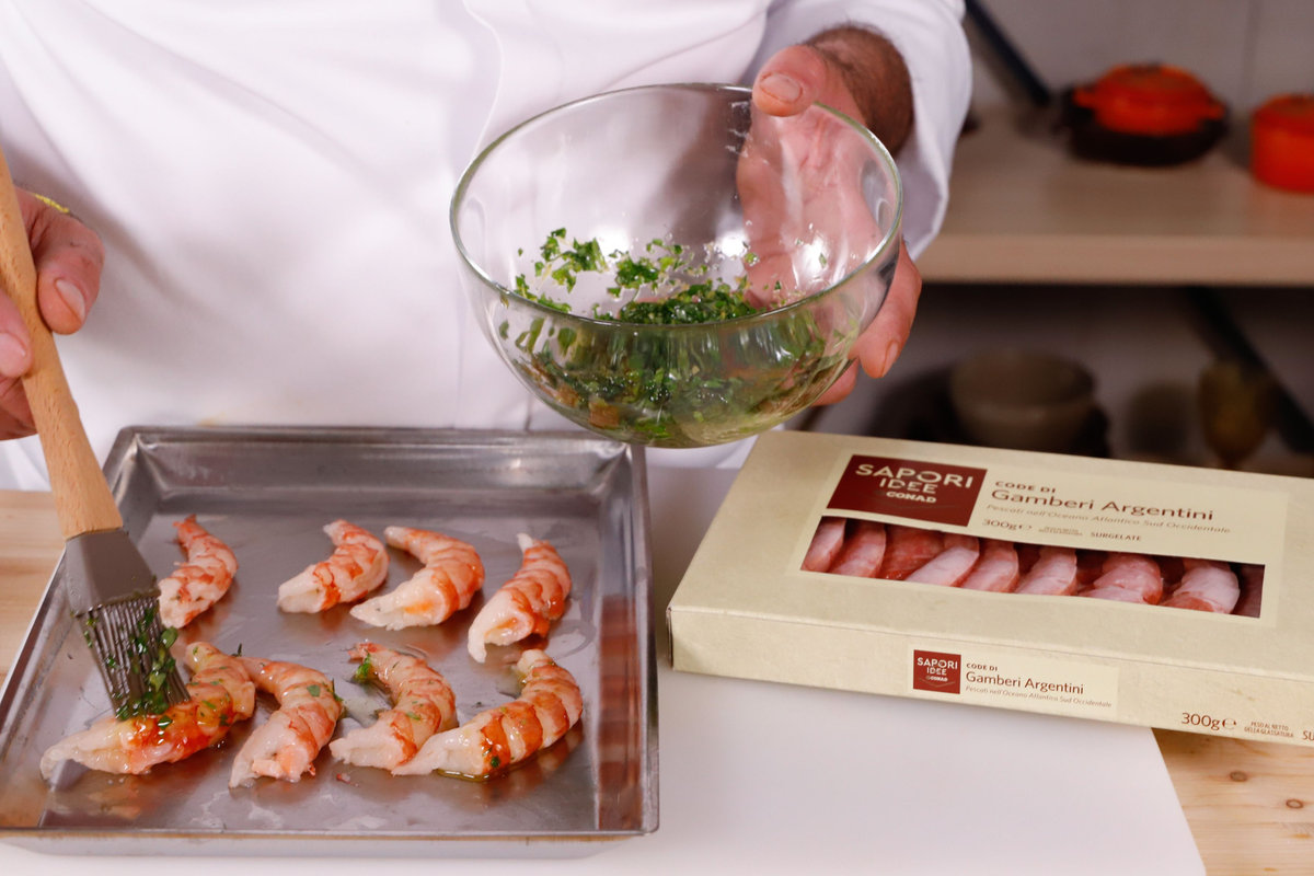 spennellare i gamberi