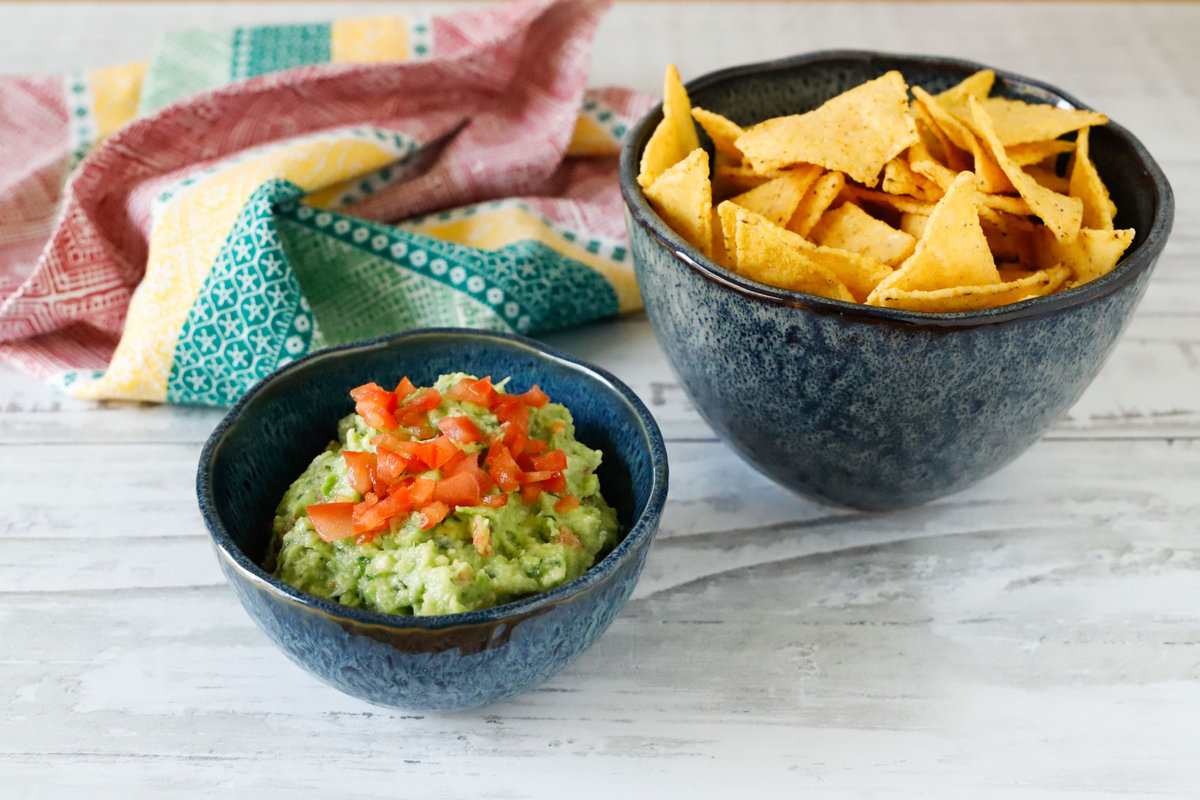 Nachos con guacamole