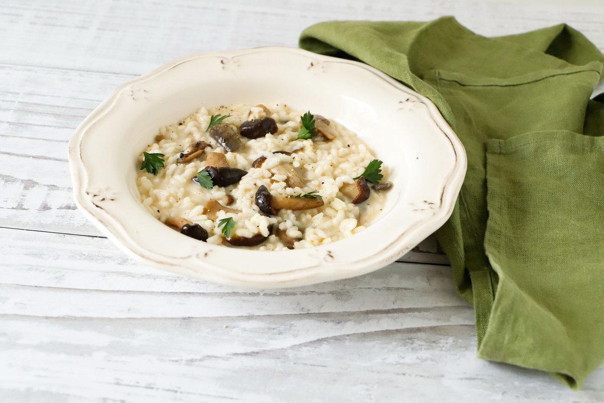 Risotto con funghi pioppini
