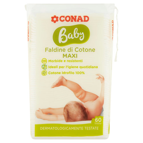 CONAD Baby Faldine di Cotone Maxi 60 pz-image