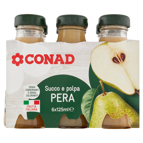 CONAD Succo e polpa Pera 6 x 125 ml-image