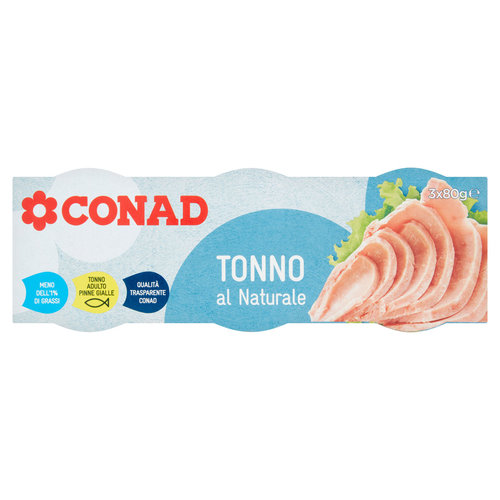 CONAD Tonno al Naturale 3 x 80 g-image