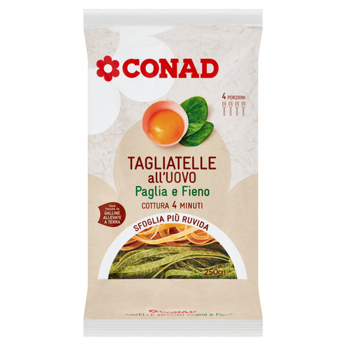 CONAD Tagliatelle all'Uovo Paglia e Fieno 250 g-image