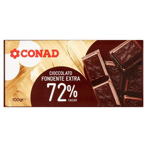 CONAD Cioccolato Fondente Extra 72% Cacao 100 g-image