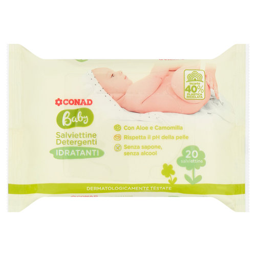 CONAD Baby Salviettine Detergenti Idratanti 20 pz-image