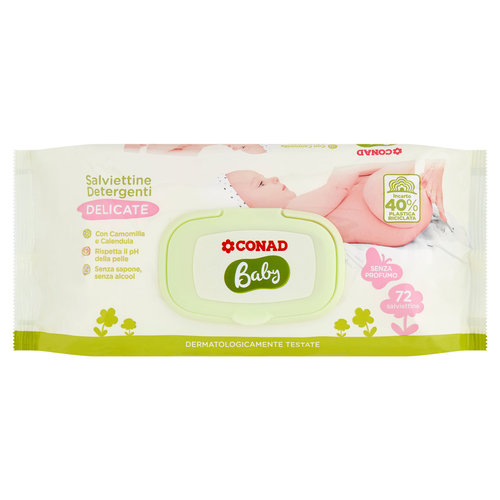 CONAD Baby Salviettine Detergenti Delicate 72 pz-image