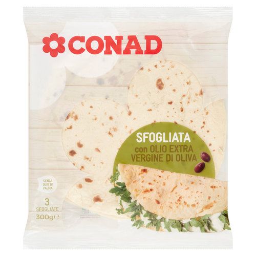 CONAD Sfogliata con Olio Extra Vergine di Oliva 3 x 100 g-image