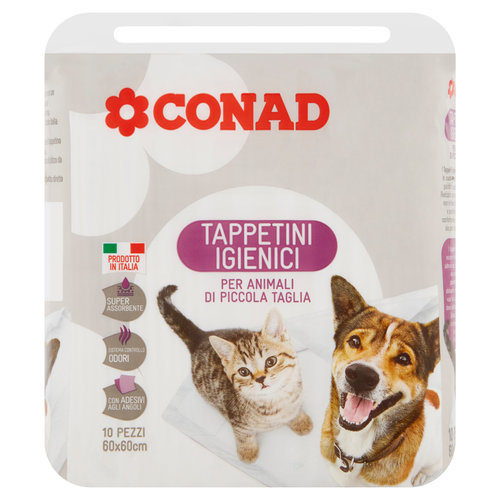 CONAD Tappetini Igienici per Animali di Piccola Taglia 60x60cm 10 pz-image